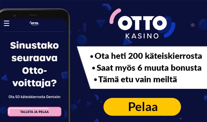 Saat 7 rahanarvoista etua Otto Kasinolta ensimmäisen kuukauden aikana