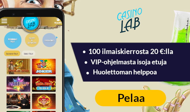 Casino Lab on uusi kasino ilman tiliä