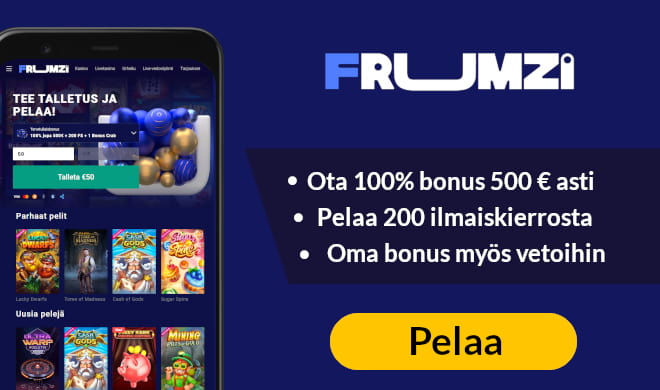 Frumzi Casino tarjoaa yli 4 000 uniikkia peliä