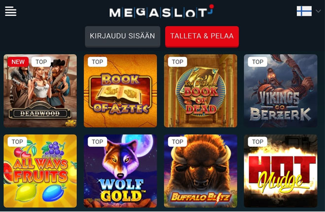 MegaSlot casinon aulasta löyty paljon uniikkeja pelejä