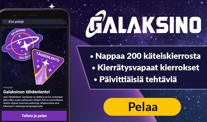 Pelaa nyt Galaksino kasinolla