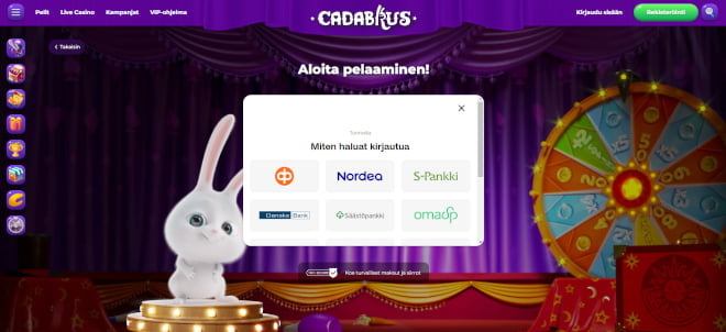 Cadabrus talletus ja kotiutus hoituu pikana ilman rekisteröintiä