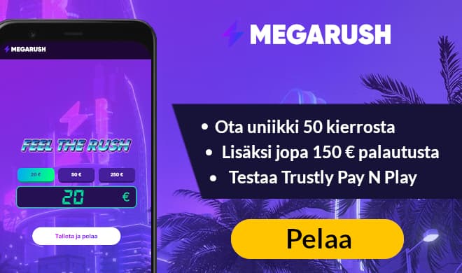 Megarush casinon kansikuva