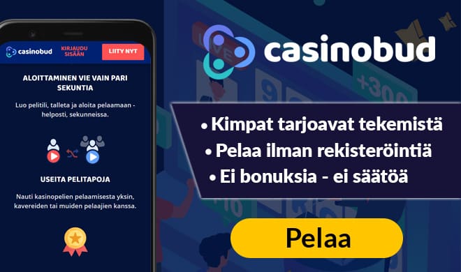 Kerää kokemuksia kimppa kivasta Casino budilla