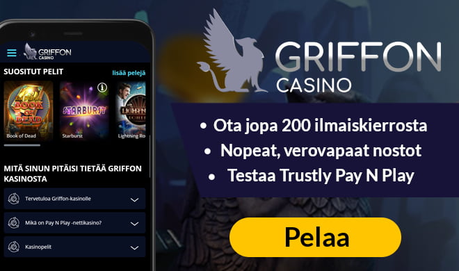 Griffon Casino antaa uusille pelaajille 150 kierrosta ja 500 € bonukset