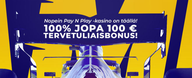 Race Casino 100% bonus on loistava tapa aloittaa pelaaminen