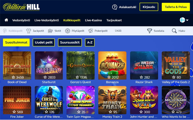 Kävimme keräämässä tietoa WilliamHill aulasta