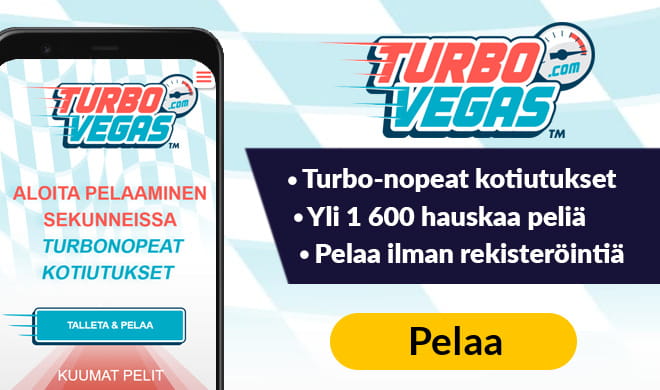 TurboVegas Casino takaa nopeat kotiutukset sekä laajan pelivalikoiman.