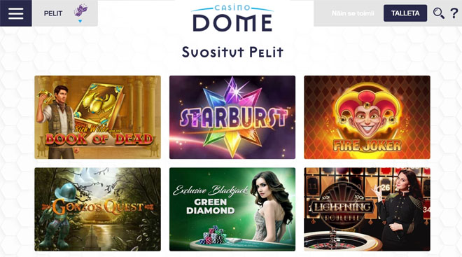 Esittelyssä CasinoDome sivusto