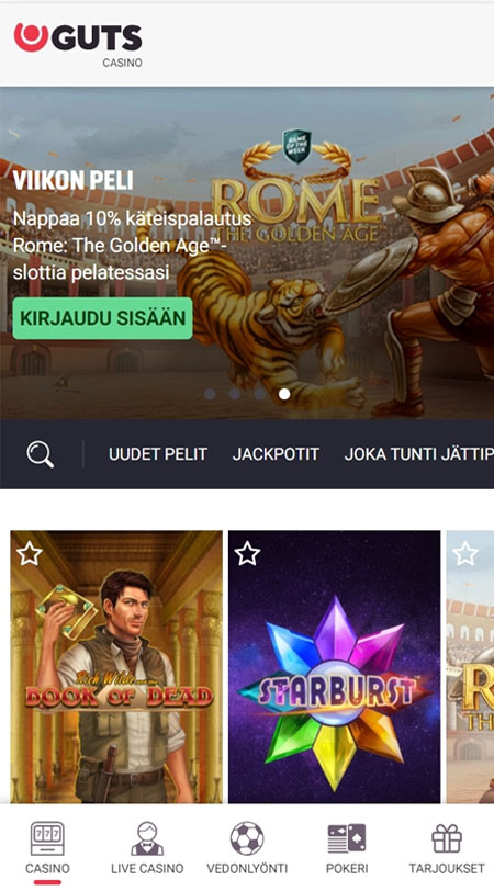 Sivusto on erittäin tyylikäs myös mobiilissa