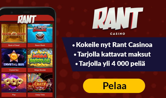 Rant Casino tarjoaa pelejä kotimaisille pelaajille