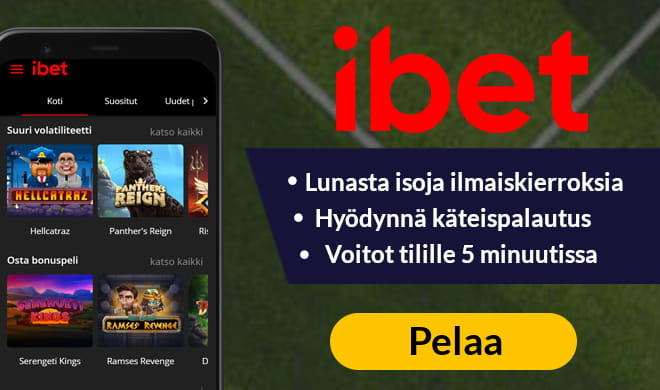 iBet kasinolta nappaat nyt uuden asiakkaan etuna 100% non-sticky bonuksen