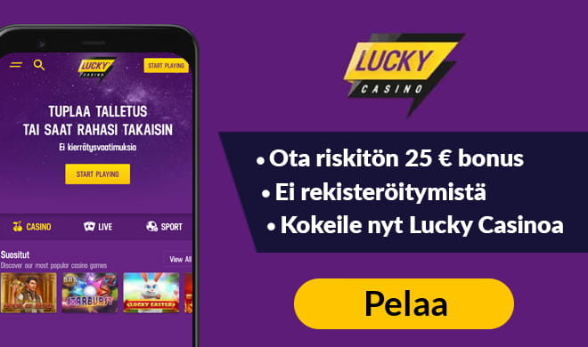 Tuplaa telletuksesi Lucky Casinolla tai saat rahasi takaisin