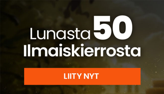 MrMega tarjoaa uusille asiakkaille 50 kierrosta