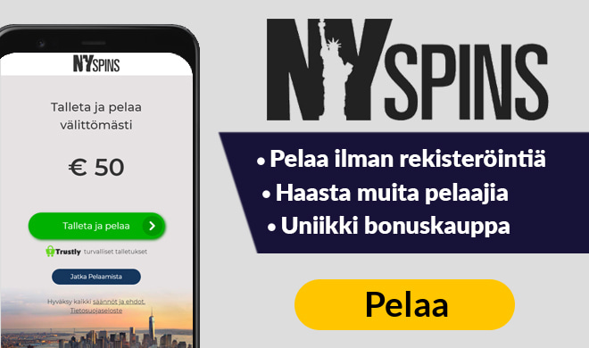 Nappaa nyt NYSpins kasinon tarjoamat edut