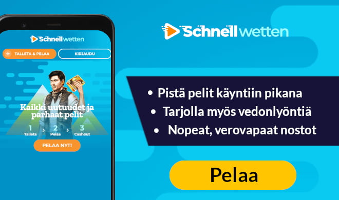 Tuplaa talletuksesi Schnellwetten kasinolla nyt bonuskoodien avulla