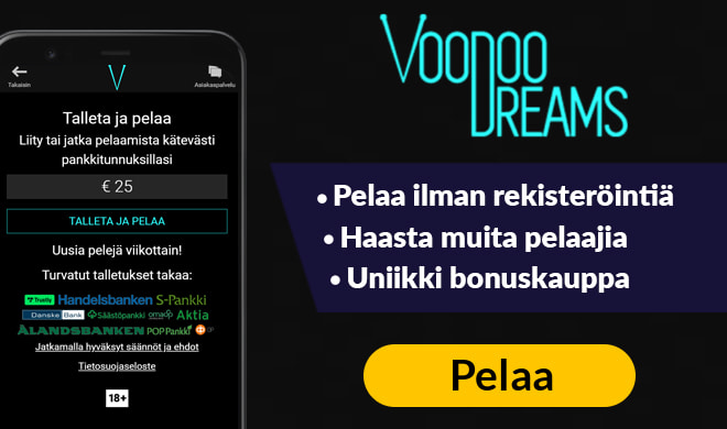 Kokeile VoodooDreams kasinoa ilman tilin avausta nappaamalla 200 ilmaiskierrosta Fire Joker peliin