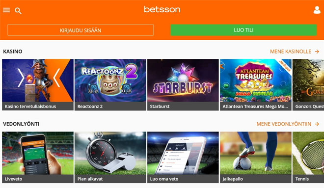 Esittelyssä Betsson kasinon aula