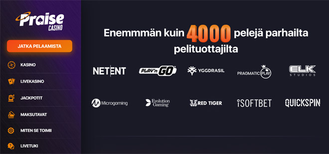 Esittelyssä Praise Casino