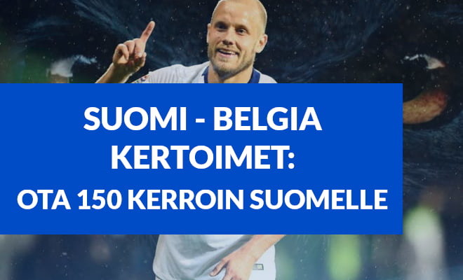 Suomi - Belgia kertoimet EM otteluun