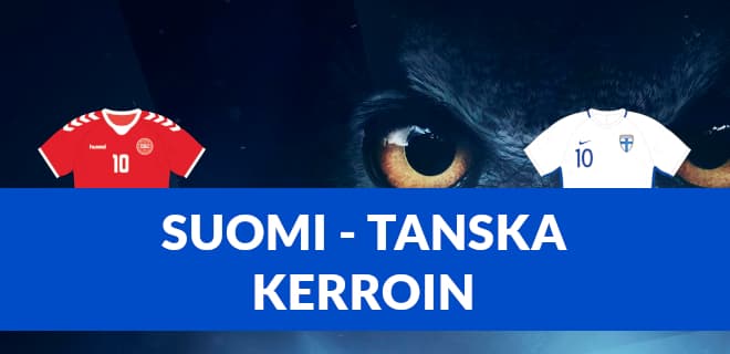 Katso Suomi Tanska kerroin Jalkapallon EM kisat 2021 otteluun joka pelataan 12.6.2021
