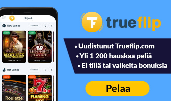 Kokeile nyt uudistunutta TrueFlip kasinoa