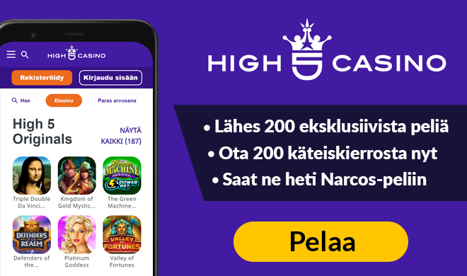 Nappaa jopa 100 käteiskierrosta High 5 Casinolta