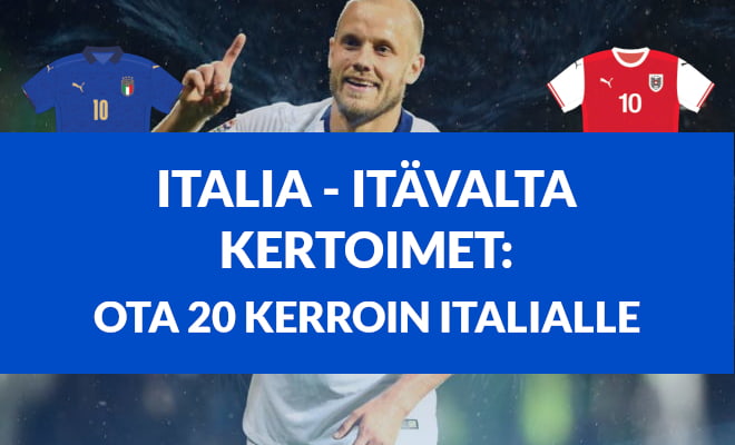 Italia Itävalta kertoimet - ota 20 kerroin Italialle ja katso kaikki kertoimet