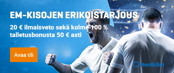 NordicBet EM-kisat vedonlyöntibonukset