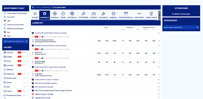 Sportazalla pääset pelaamaan vetoja