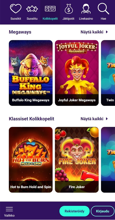 Slotbox toimii näppärästi myös puhelimella