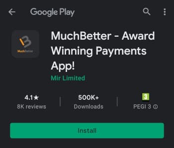 Asenna MuchBetter app joko Google Play tai Applen App Storesta