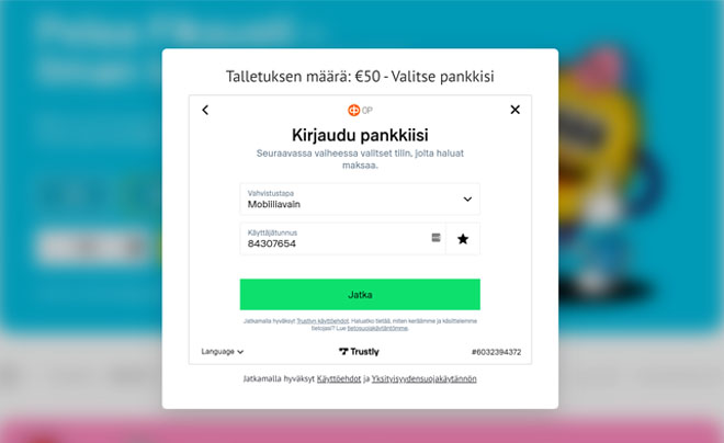 Talletuksen voi tehdä suoraan verkkopankista