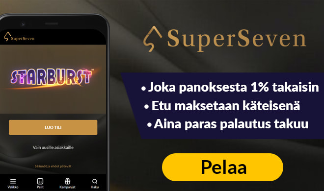 SuperSeven casino tarjoaa monipuoliset bonukset