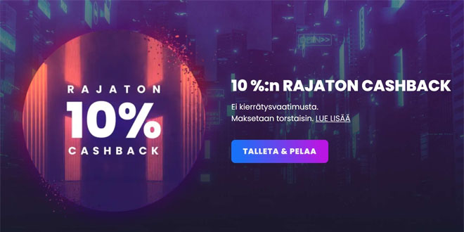 Nappaa nyt 10% käteispalautus Winnyltä