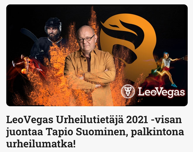 Urheiluvisa tempaa mukaansa