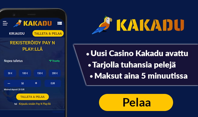 Aloita pelit nyt uudella Kakadu Casinolla joka tarjoaa tuhansia pelejä
