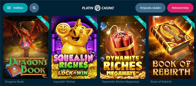 Platin Casinon todella tyylikäs aula