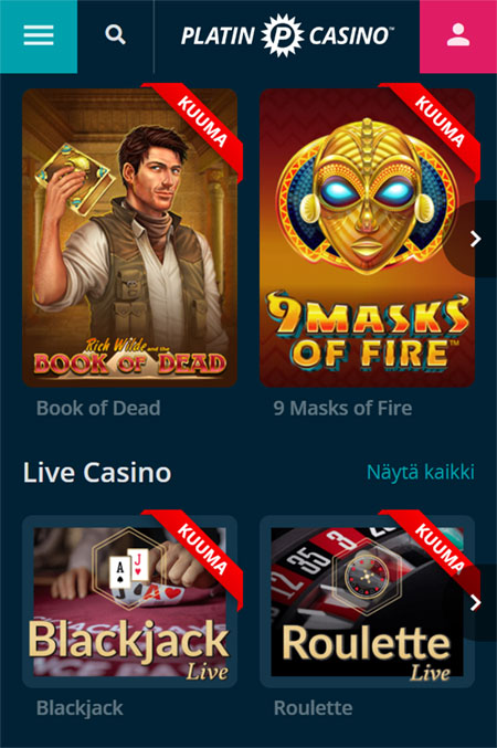 Platin Casino mobiili