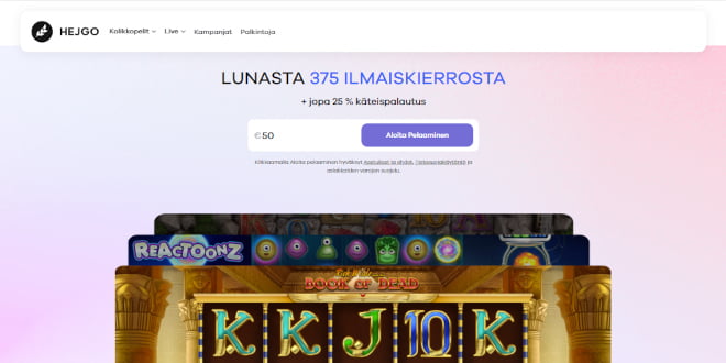 Hejgo Casinolla pääset keräämään kokemuksia turnauksista