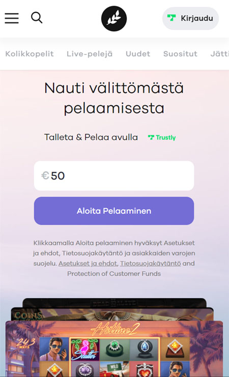 Hejgo Casino pelit toimivat näppärästi mobiilissa