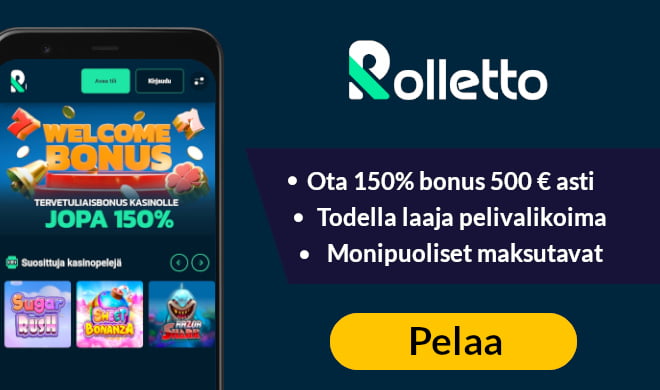 Tuplaa ensimmäinen Rolletto Casino talletus 200 € asti