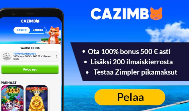 Cazimbo Casino triplaa talletuksen 500 € asti