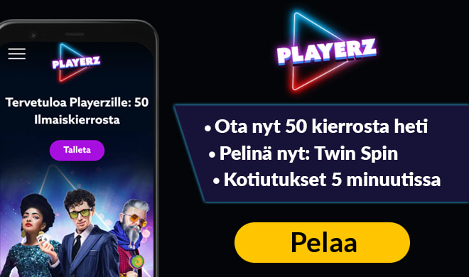 Uusi Playerz Casino asiakas saa heti 50 Twin spin kierrosta