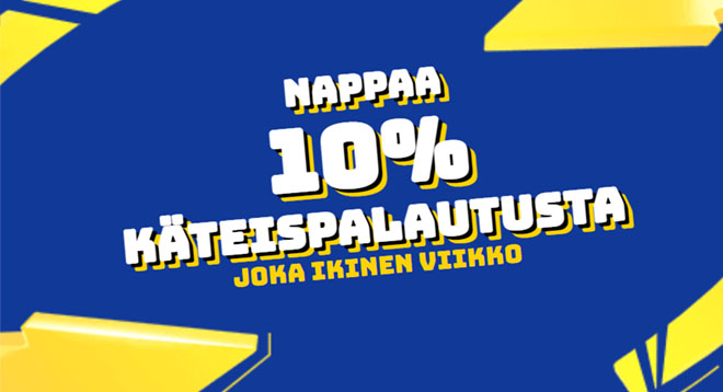 Reload Casino bonuksena toimii 10% käteispalautus