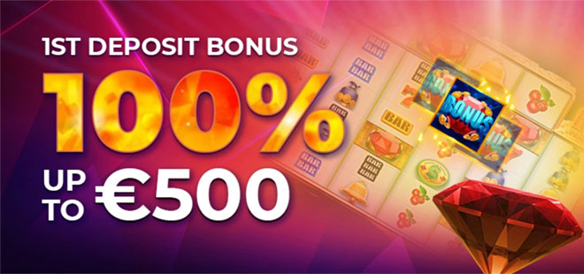 MaxCazino bonuksena toimii 100% talletusbonus 500 € asti