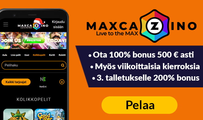 Uusi MaxCazino asiakas saa aloittaa pelit 100% talletusbonuksella