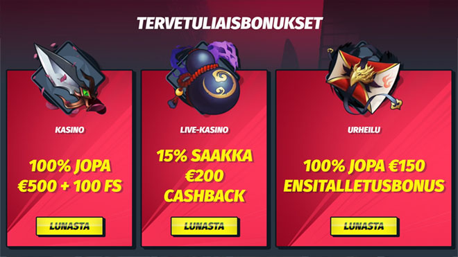 Lucky Elektra kasino bonusten tiedot voi löytää kampanjat sivun kautta