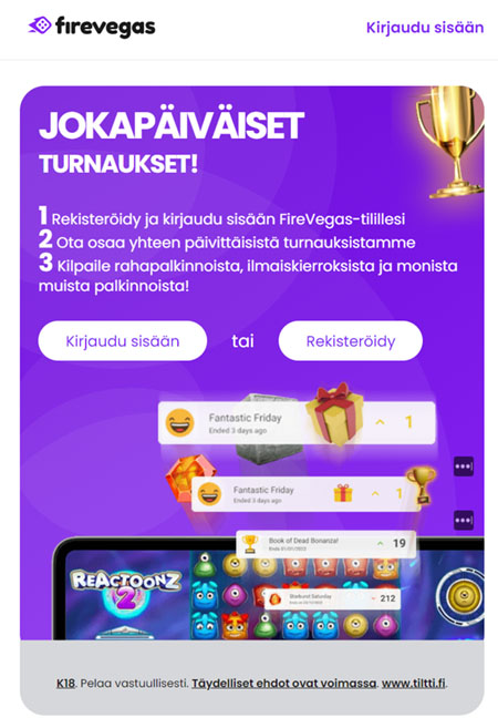 FireVegas Casino toimii myös mobiilissa