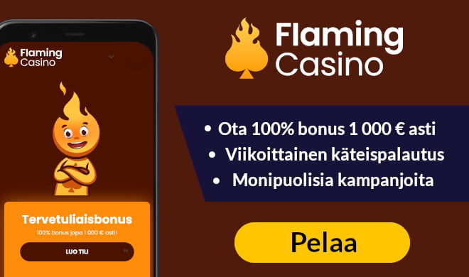 Flaming Casino jakaa käteiskierroksia viikoittain.